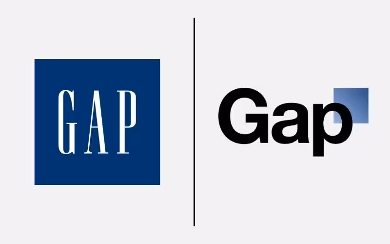 Comparison of the original Gap logo and the controversial 2009 redesign used as an example of messaging without clear brand positioning
