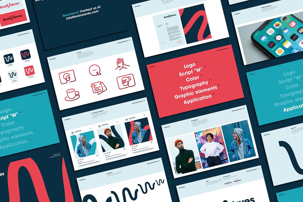 Brand guidelines document used during campaign planning