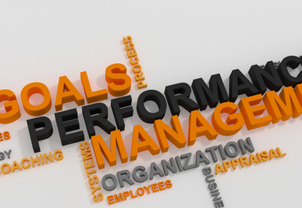 Image illustrating performance management concepts, goals, and business strategy.