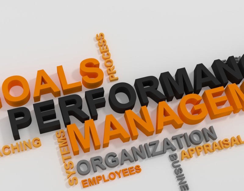 Image illustrating performance management concepts, goals, and business strategy.