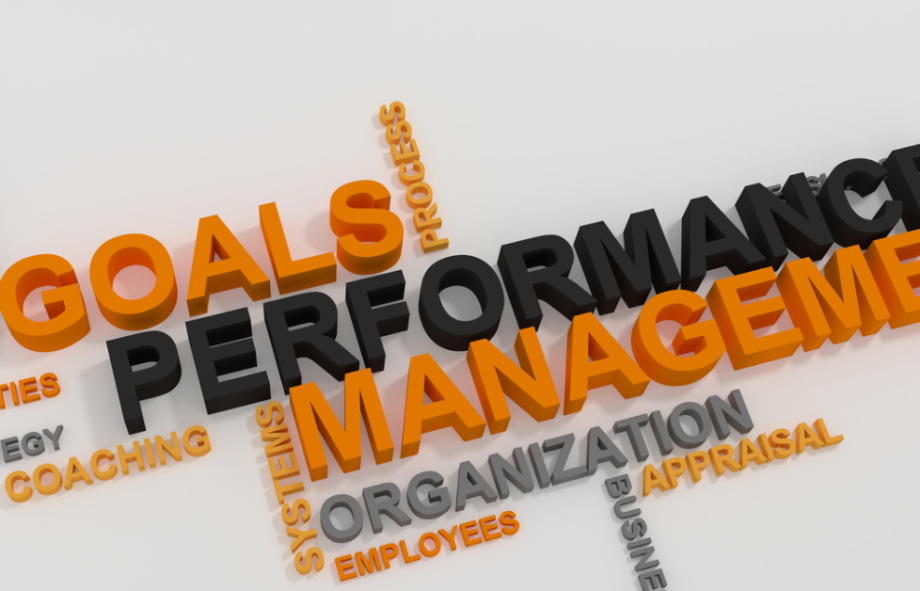 Image illustrating performance management concepts, goals, and business strategy.