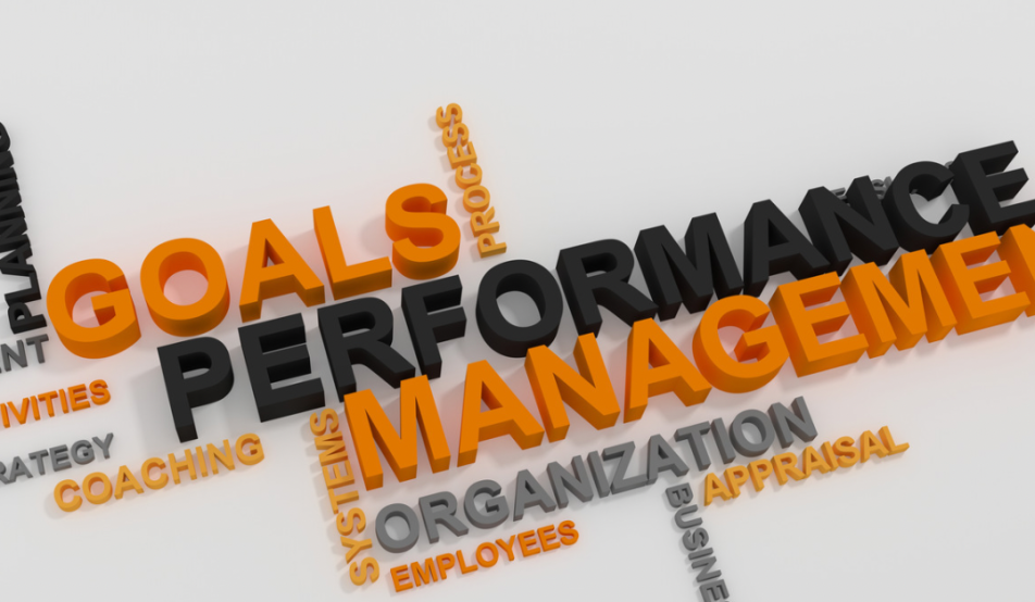 Image illustrating performance management concepts, goals, and business strategy.