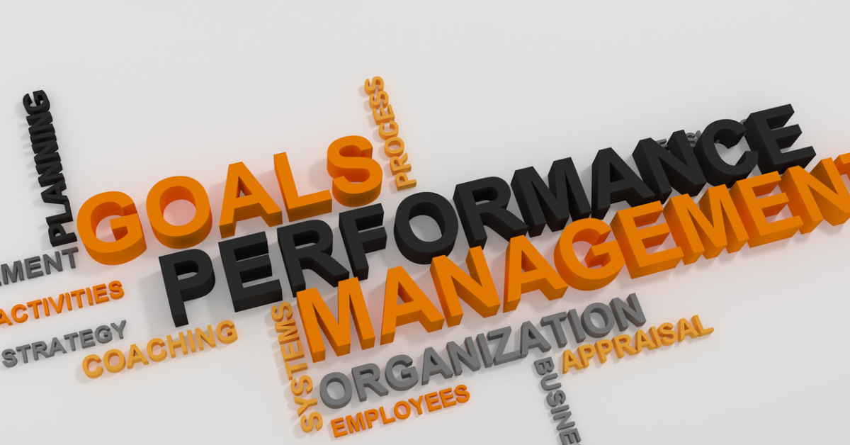 Image illustrating performance management concepts, goals, and business strategy.