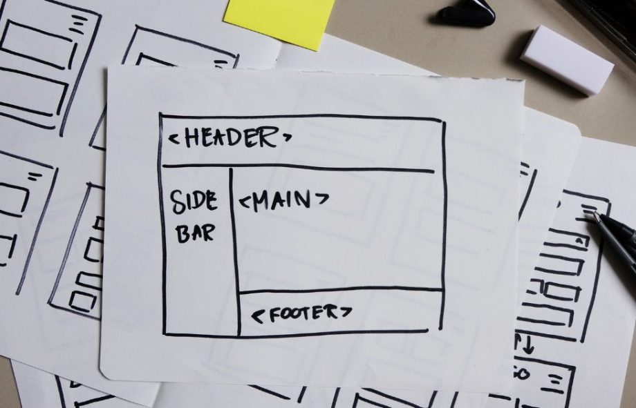 Marketing content layout demonstrating visual hierarchy with clear headings, whitespace, and focal points for scannability