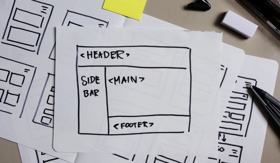 Marketing content layout demonstrating visual hierarchy with clear headings, whitespace, and focal points for scannability